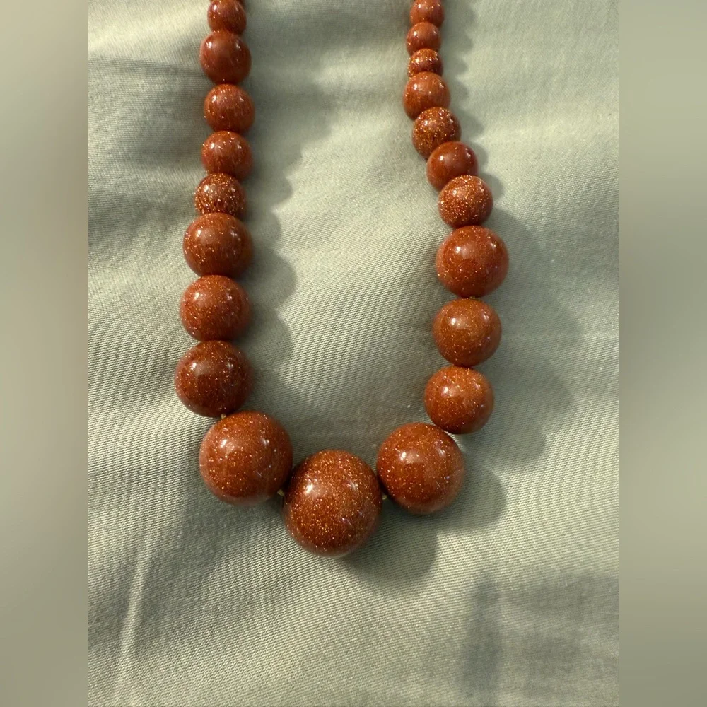 Goldstone Beaded Necklace